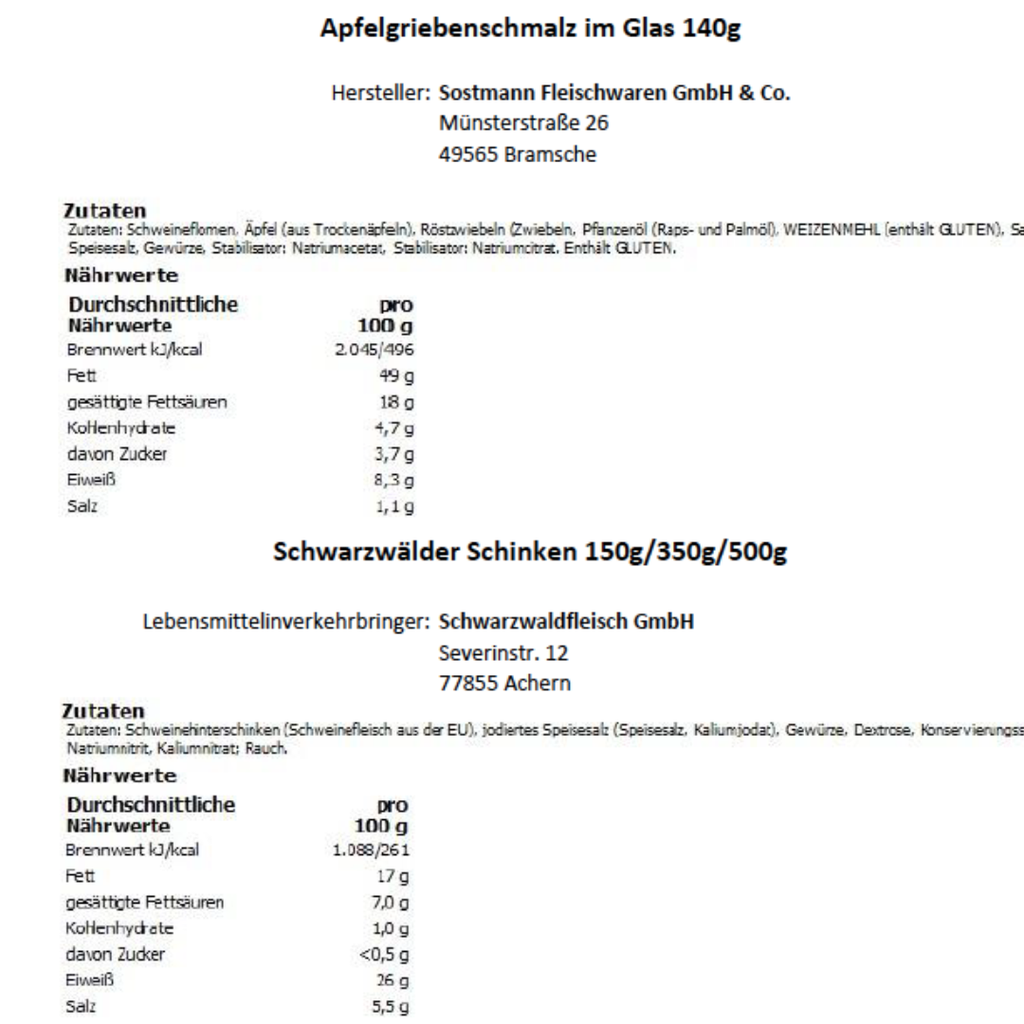 Holzkiste XXL Schwarzwälder Metzgerei
