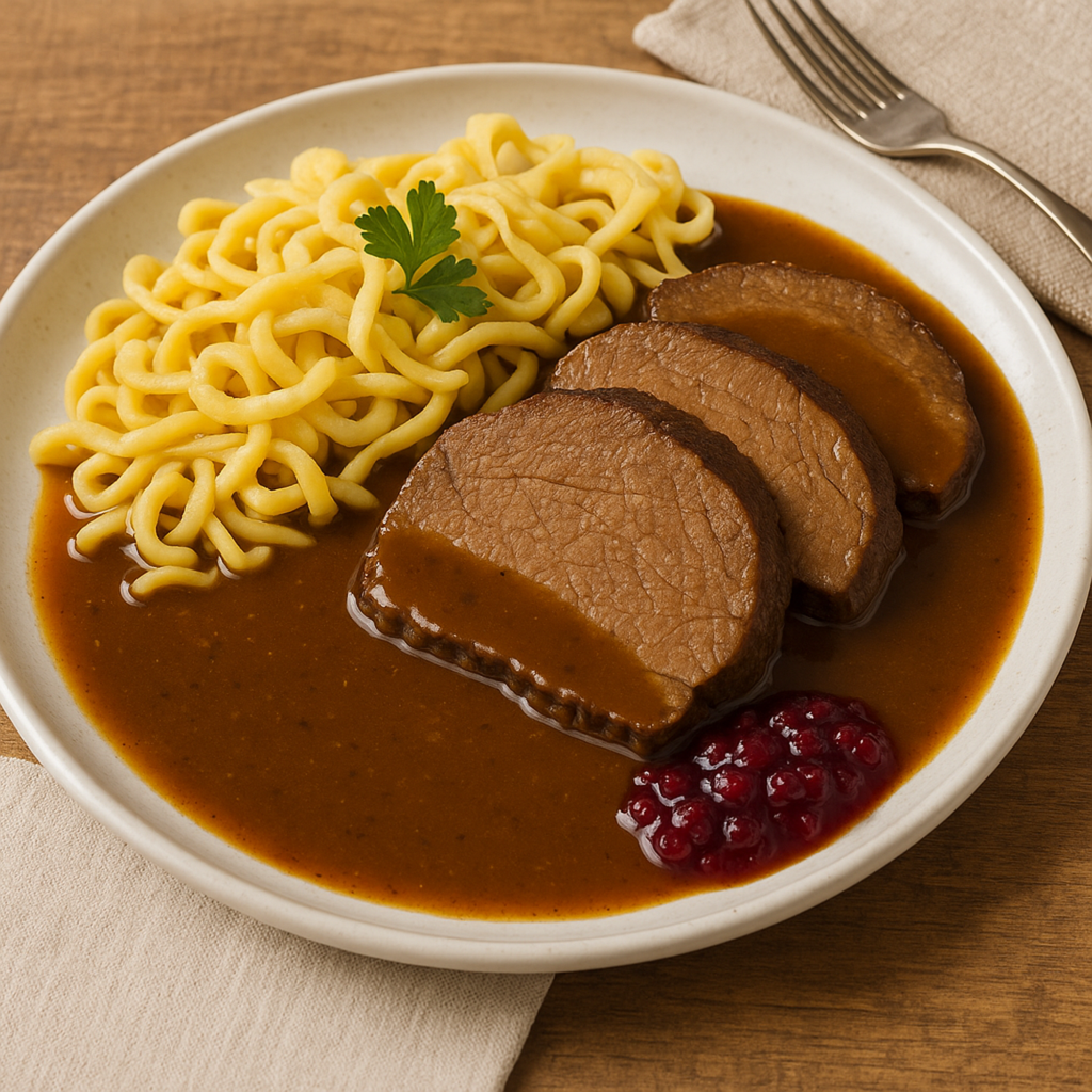 Sauerbraten nach badischer Art in Bratensauce ca. 750-900g – tafelertig gegart