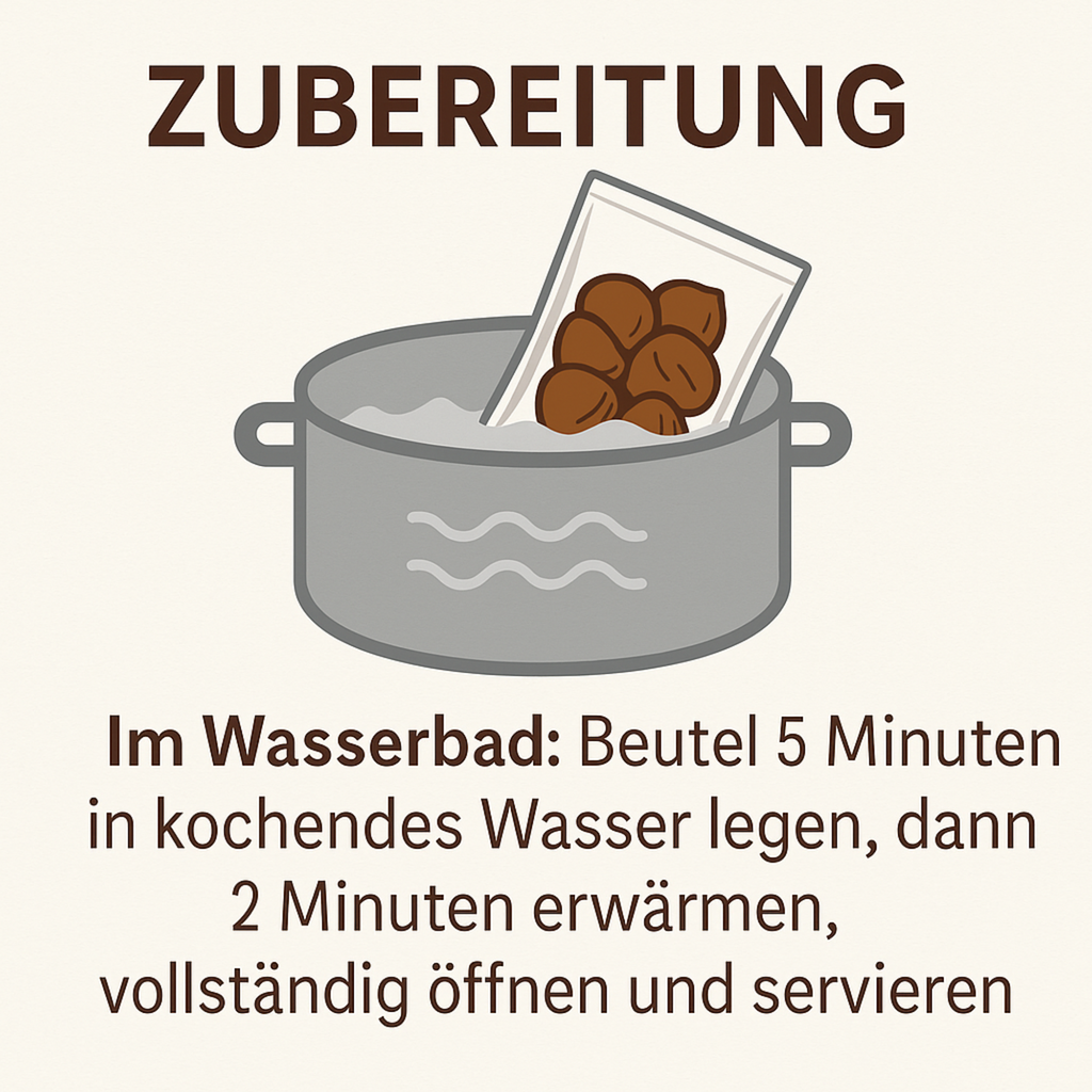 Gekochte und vakuumierte Maronen