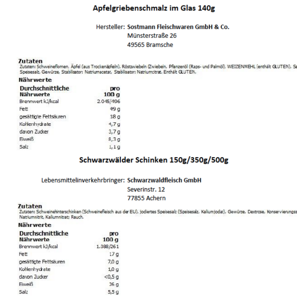 Geschenkkorb Brotzeit