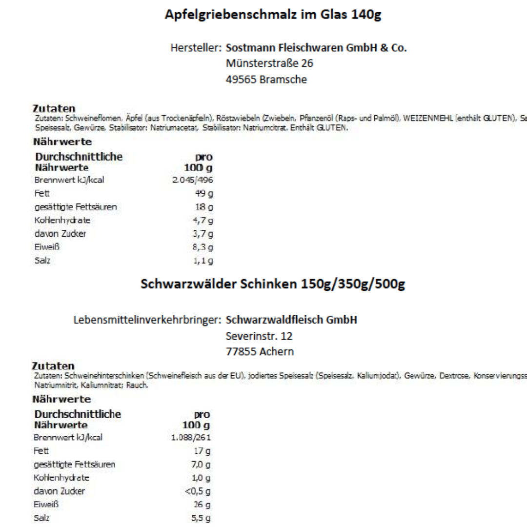 Geschenkkorb Brotzeit